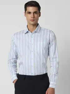 Van Heusen Slim Fit Vertical Striped Pure Cotton Formal Shirt