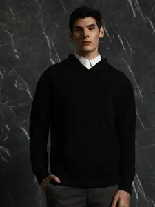 Breakbounce Black Hooded Cotton Pullover