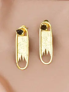 ZURII Brass-Plated Contemporary Drop Earrings