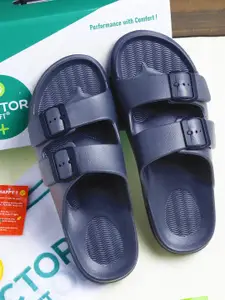 DOCTOR EXTRA SOFT Men Classic Cushion Lightweight Rubber Sliders With Buckle Detail