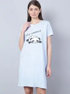 Aila Graphic Printed T-shirt Nightdress