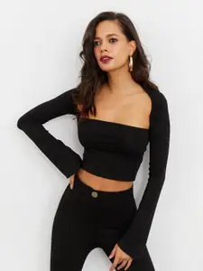 Cool & Sexy Square Neck Fitted Crop Top