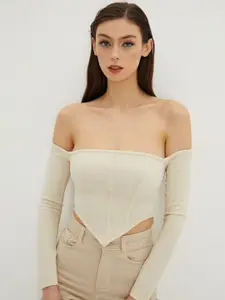 Cool & Sexy Off-Shoulder Long Sleeves Bardot Top