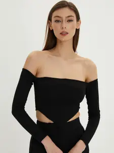 Cool & Sexy Off-Shoulder Crop Corset Top