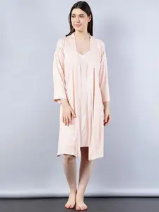 Aila Sleeveless Nightdress With Robe