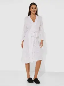 Aila Tropical Printed V-Neck Wrap Nightdress