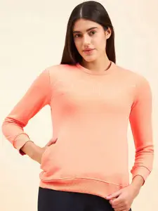 Sweet Dreams Women Peach-Coloured Sweatshirt