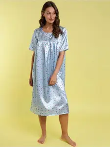 Aila Abstract Printed Pure Cotton Nightdress