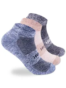 HRX by Hrithik Roshan Men Pack Of 3 Patterned Cotton Ankle-Length Socks
