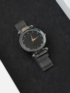 HAUTE SAUCE by  Campus Sutra HAUTE SAUCE by Campus Sutra Women Grey Dial & Grey Stainless Steel Straps Watch AWH23_HSWC1018