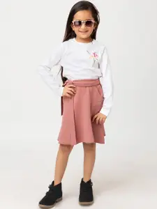 Purple United Kids Girls Knee-Length Flared Skirt