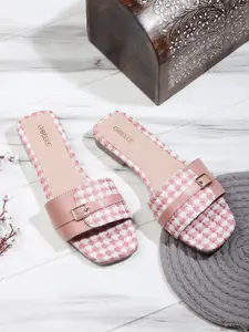 Gibelle Women Pink Open Toe Flats