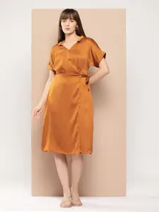 Chemistry Waist Tie-Up Wrap Dress