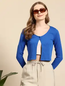 Mast & Harbour Ribbed Crop Shrug