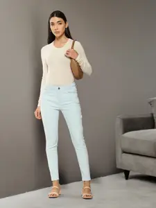 Chemistry Women Skinny Fit Striped Stretchable Jeans