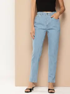 Chemistry Women Slim Fit Striped Stretchable Jeans