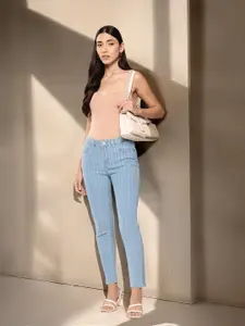 Chemistry Women Skinny Fit Striped Stretchable Jeans