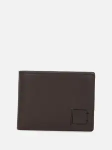 Allen Solly Men Brown Leather Two Fold Wallet