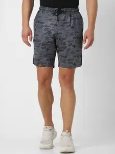 Van Heusen Flex Men Mid-Rise Abstract Printed Shorts