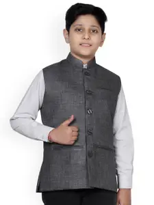 BAESD Boys Mandarin Collar Nehru Jacket