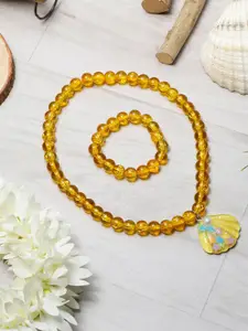 EL REGALO Girls Beaded Necklace & Bracelet Jewellery Set