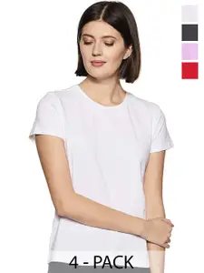 COLOR CAPITAL Pack Of 4 Casual Cotton Top