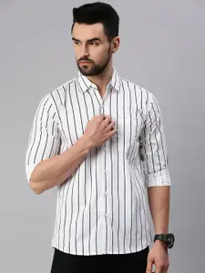 Bought First Premium Vertical Striped Long Sleeves Party Shirt