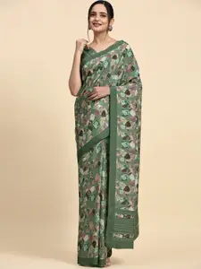 RACHNA Abstract Printed Satin Saree