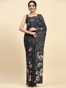 RACHNA Floral Printed Satin Fusion Mangalagiri Saree