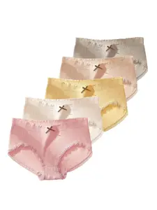 MYYNTI Pack Of 6 Lace Antibacterial Hipster Briefs 6 pcs New Japn panty