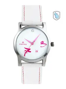 Maxima Women White Dial Watch