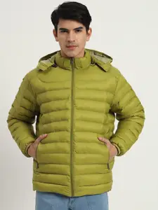 SIAPA Men Lime Green Lightweight Outdoor Puffer Jacket