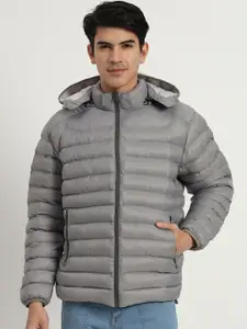 SIAPA Men Grey Lightweight Outdoor Puffer Jacket