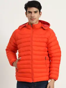 SIAPA Men Orange Lightweight Outdoor Puffer Jacket