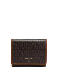 Da Milano Women Brown Textured Leather Two Fold Wallet