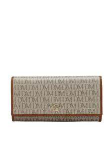 Da Milano Women White Textured Leather Two Fold Wallet