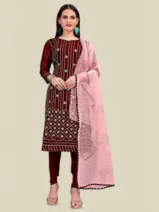 MANVAA Embellished Gotta Patti Unstitched Dress Material