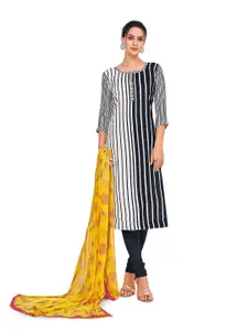 MANVAA Striped Unstitched Dress Material