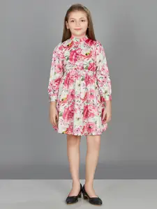 Peppermint Girls Floral Print Fit & Flare Dress