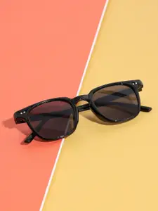 French Accent Men Black Lens & Black Wayfarer Sunglasses with Polarised Lens