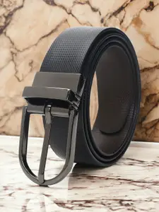 CRUSSET Men Textured Reversible Formal Belt
