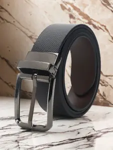 CRUSSET Men Textured Reversible Leather Formal Belt