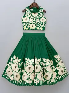 BAESD Girls Embroidered Thread Work Ready To Wear Lehenga  Choli