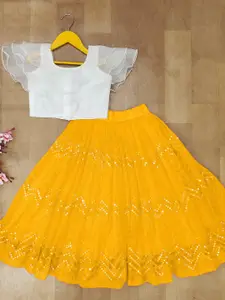 BAESD Girls Embellished Sequinned Ready to Wear Lehenga Choli