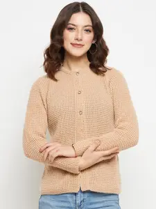CREATIVE LINE Self Design Woollen Cardigan Sweater