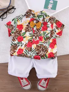 INCLUD Boys Printed Shirt With Shorts