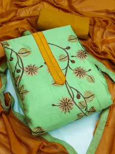 MANVAA Floral Embroidered Unstitched Dress Material