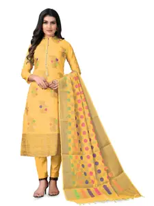 MANVAA Floral Woven Design Unstitched Dress Material