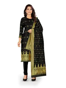 MANVAA Ethnic Motifs Woven Design Zari Unstitched Dress Material
