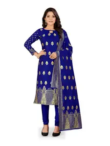 MANVAA Ethnic Motifs Woven Design Unstitched Dress Material